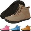 Vindra Flex Barefoot Winter Boots for Women & Men – Non-Slip, Lightweight, Wide Toe Box, Minimalist Walking Shoes for Healthy Foot Posture(Tan)