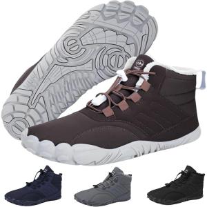Caspar Pro HF – Non-slip and Comfortable Winter Barefoot Shoes Provide Warmth and Support, Walking Boots For Women Men Unisex(Brown)