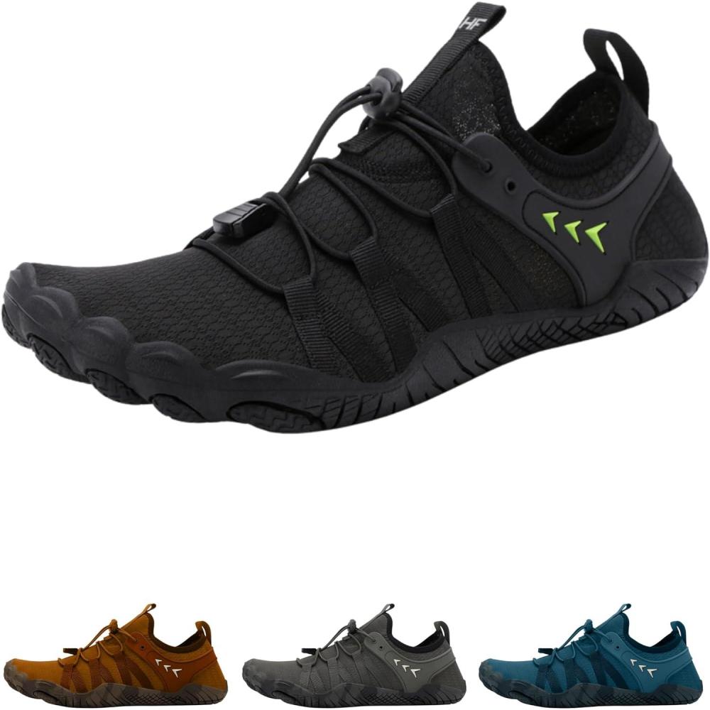 imageCaspian Adventure HF  Outdoor Non  Slip Barefoot Shoes Wide Toe Box Lightweight and Breathable Quick Dry Daily Footwear UnisexBlack