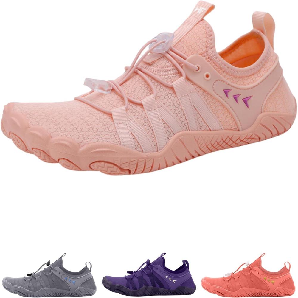 imageCaspian Adventure HF  Outdoor Non  Slip Barefoot Shoes Wide Toe Box Lightweight and Breathable Quick Dry Daily Footwear UnisexPink