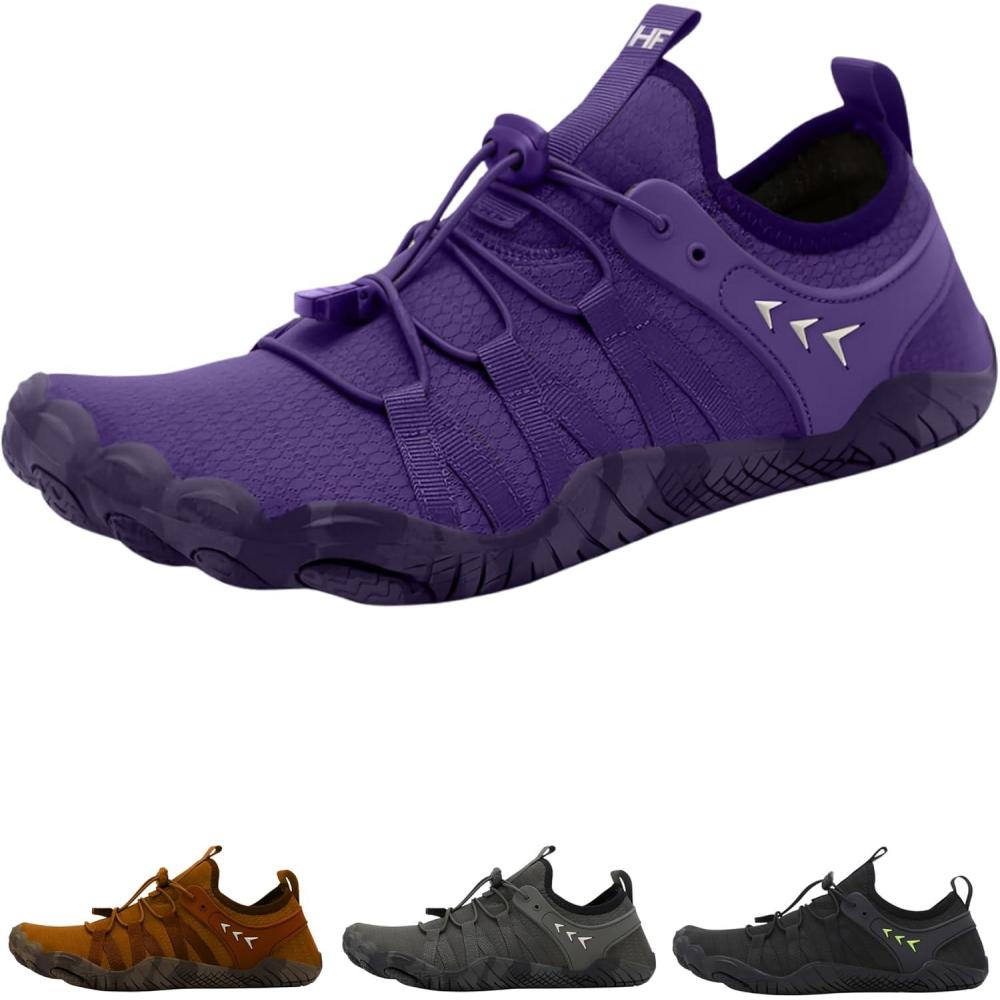 imageCaspian Adventure HF  Outdoor Non  Slip Barefoot Shoes Wide Toe Box Lightweight and Breathable Quick Dry Daily Footwear UnisexPurple