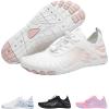 Lazuli Pro – Healthier and Comfortable Feet with Barefoot Shoes, Lightweight Flexible, Arch Support, Wide Walking Shoes (Unisex)(White – Pink)