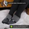 HF Compression Socks – Women Men High Support for Nurses, Running, Exercise, Hiking, Cycling comfort and Fatigue Relief(Black)