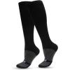 HF Compression Socks – Women Men High Support for Nurses, Running, Exercise, Hiking, Cycling comfort and Fatigue Relief(Black)