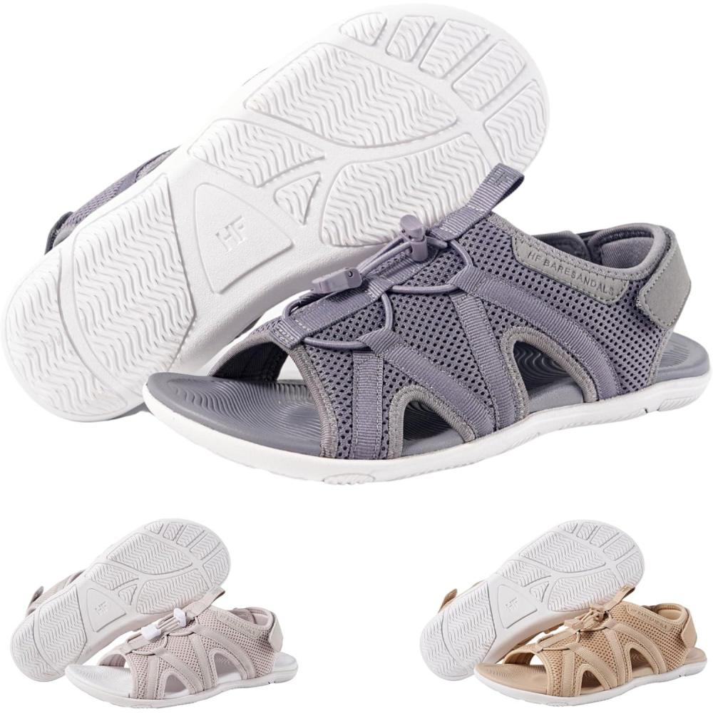 imageHF BareSandals II  Minimalist Barefoot Sandals for Men ampamp Women Lightweight Outdoor Walking Shoes Adjustable Zero Drop FitDark Ash